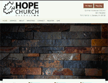 Tablet Screenshot of hopechurchoakdale.com